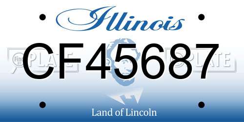CF45687 Illinois License Plate