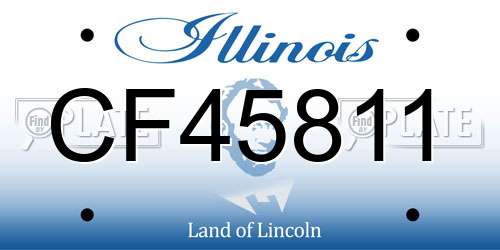 CF45811 Illinois License Plate