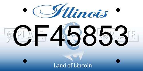 CF45853 Illinois License Plate