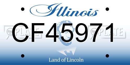 CF45971 Illinois License Plate