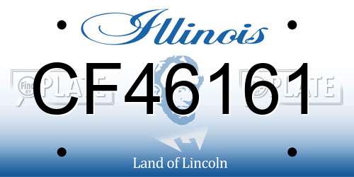CF46161 Illinois License Plate