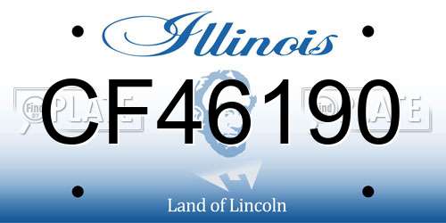 CF46190 Illinois License Plate