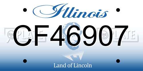 CF46907 Illinois License Plate