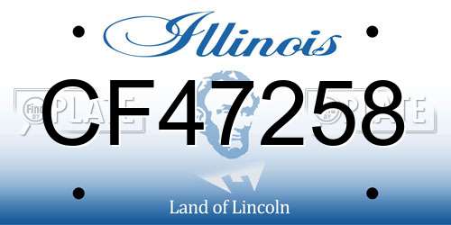 CF47258 Illinois License Plate