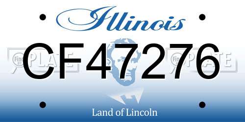 CF47276 Illinois License Plate