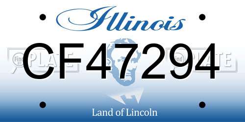 CF47294 Illinois License Plate