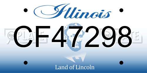 CF47298 Illinois License Plate