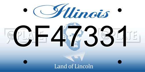 CF47331 Illinois License Plate