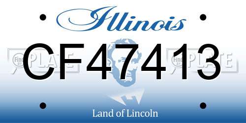 CF47413 Illinois License Plate