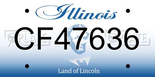 CF47636 Illinois License Plate