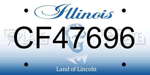 CF47696 Illinois License Plate
