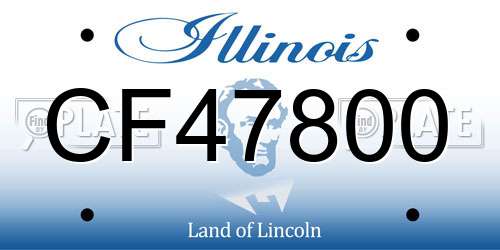 CF47800 Illinois License Plate