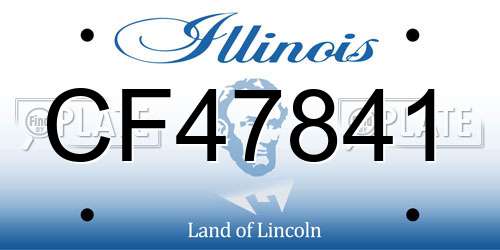 CF47841 Illinois License Plate