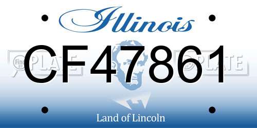CF47861 Illinois License Plate