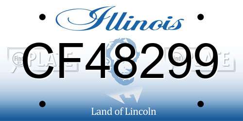CF48299 Illinois License Plate