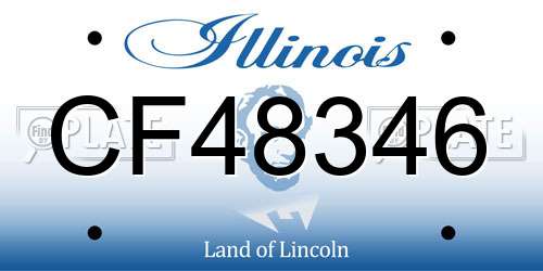 CF48346 Illinois License Plate