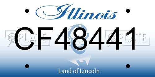 CF48441 Illinois License Plate