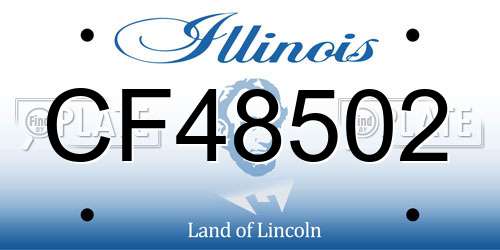 CF48502 Illinois License Plate