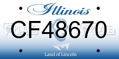 CF48670 Illinois License Plate