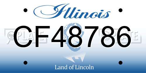 CF48786 Illinois License Plate