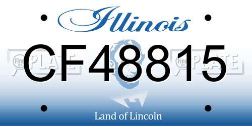 CF48815 Illinois License Plate