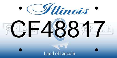 CF48817 Illinois License Plate