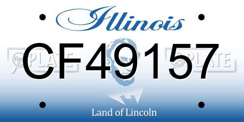 CF49157 Illinois License Plate