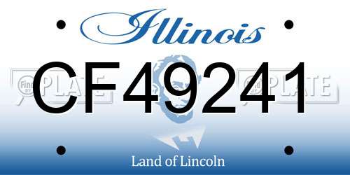 CF49241 Illinois License Plate
