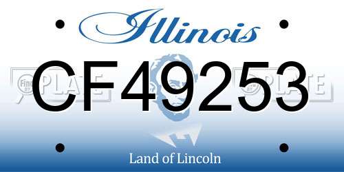 CF49253 Illinois License Plate