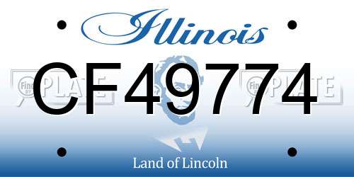 CF49774 Illinois License Plate