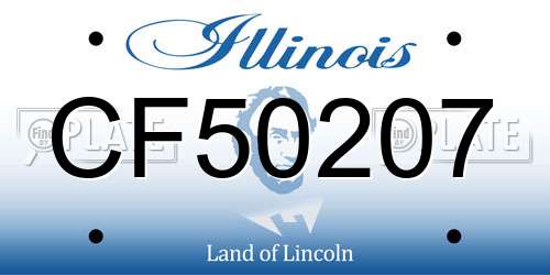 CF50207 Illinois License Plate