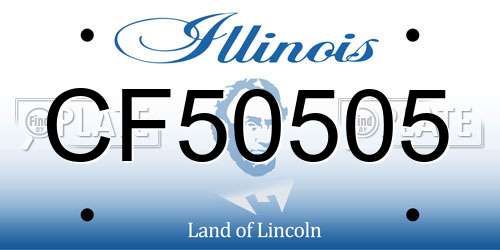 CF50505 Illinois License Plate
