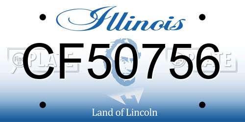 CF50756 Illinois License Plate