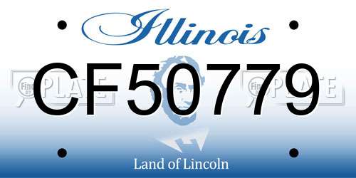 CF50779 Illinois License Plate