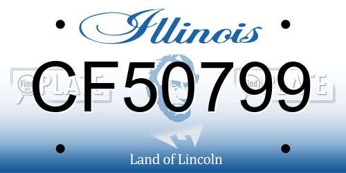 CF50799 Illinois License Plate