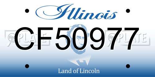 CF50977 Illinois License Plate
