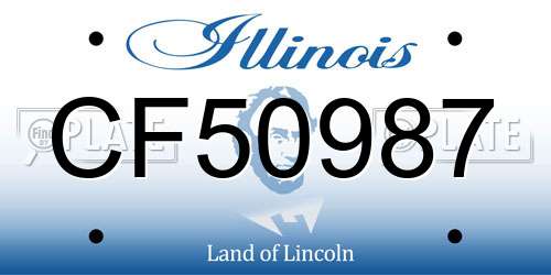 CF50987 Illinois License Plate