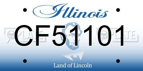 CF51101 Illinois License Plate