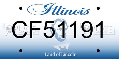 CF51191 Illinois License Plate