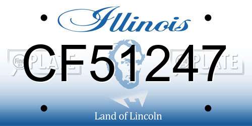 CF51247 Illinois License Plate