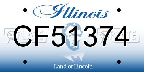 CF51374 Illinois License Plate