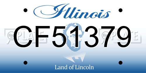 CF51379 Illinois License Plate