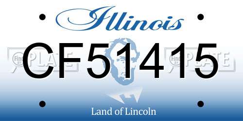 CF51415 Illinois License Plate