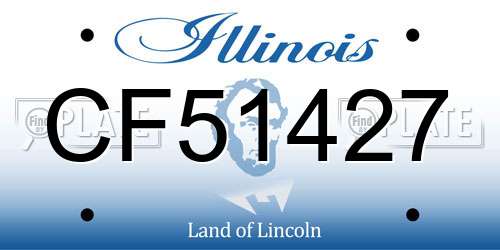 CF51427 Illinois License Plate
