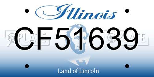 CF51639 Illinois License Plate