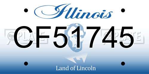 CF51745 Illinois License Plate