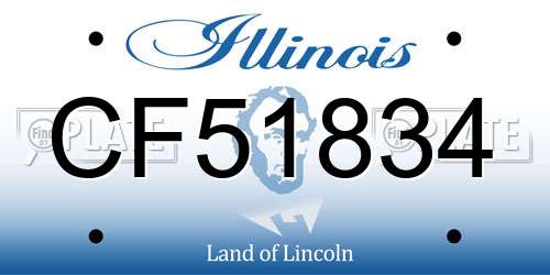 CF51834 Illinois License Plate