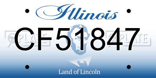 CF51847 Illinois License Plate