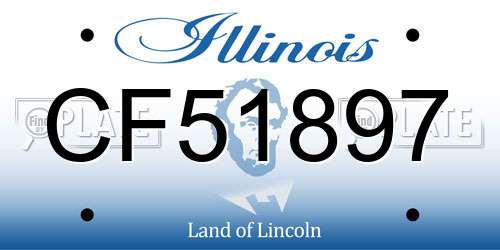 CF51897 Illinois License Plate