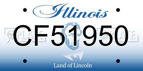 CF51950 Illinois License Plate
